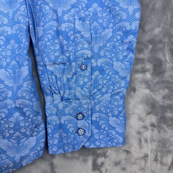 Robert Graham Shirt Men's Size 3XL Blue Bayview Long Sleeve Button Up Flip Cuff - Picture 4 of 12